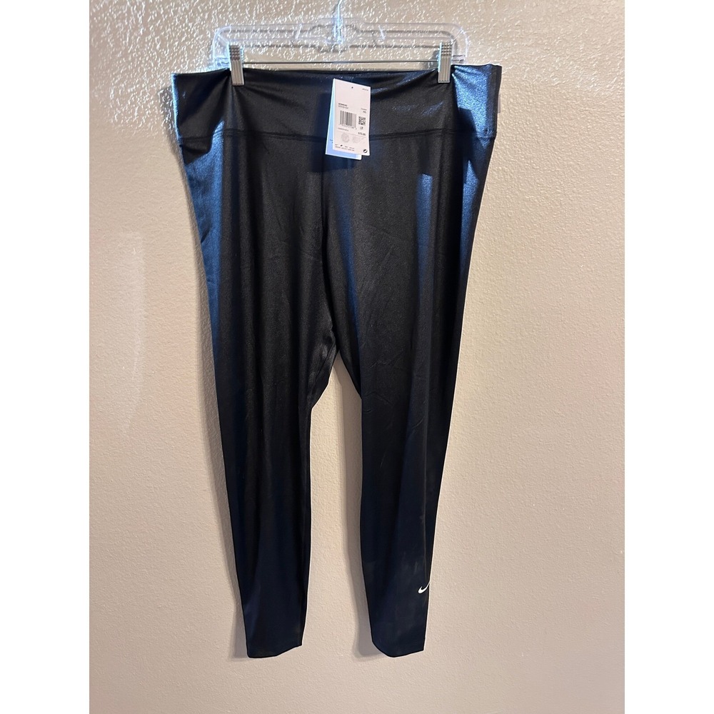 Nike Training Leggings Shiny Black Athletic Workout Pants XXL Plus Size